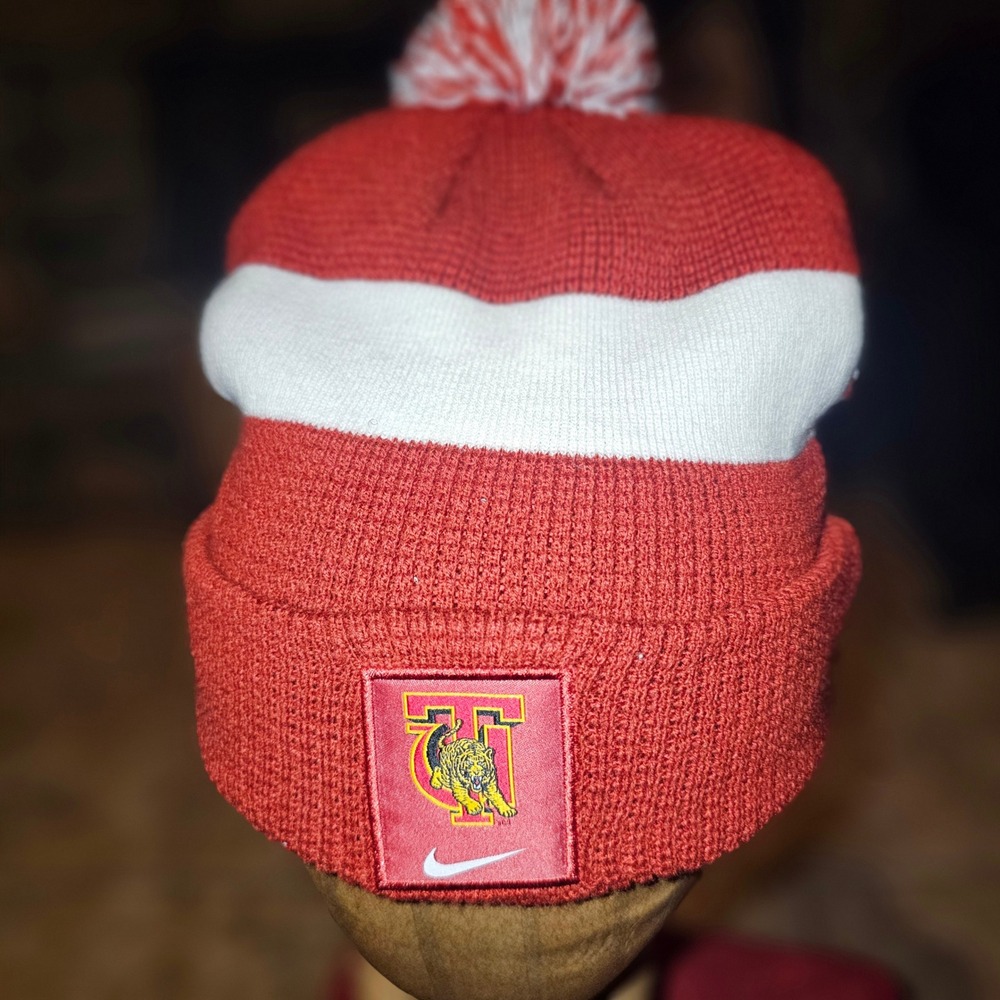 Nike Tuskegee University Golden Tigers Beanie Unisex OSFM Red White Like New